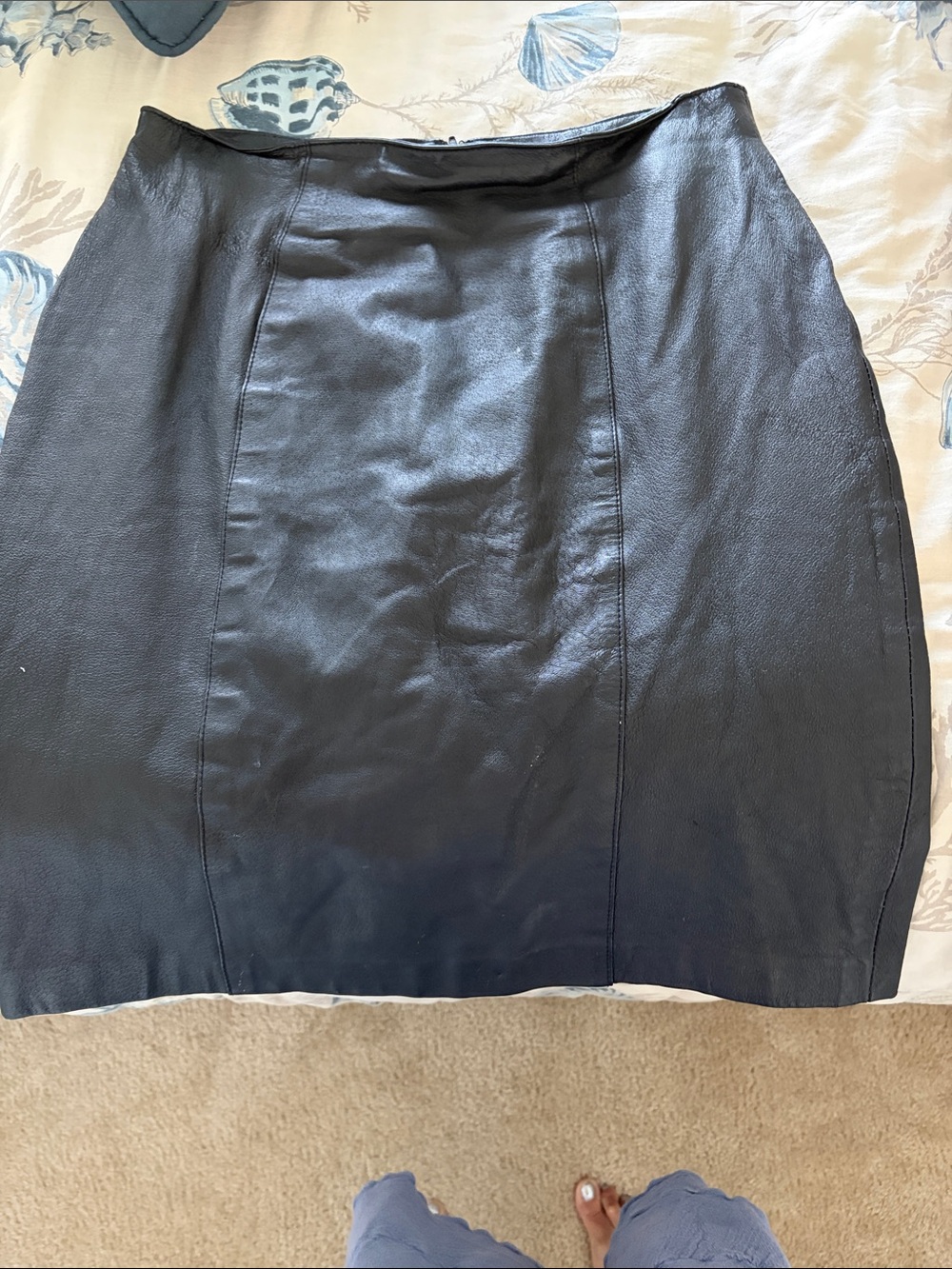 Black Women’s Genuine Leather Pencil Skirt